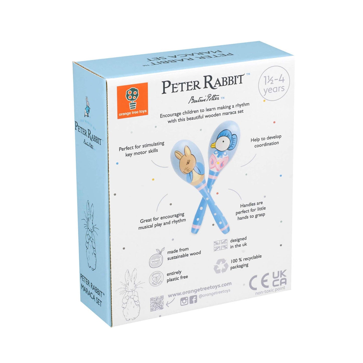 Peter Rabbit Baby Wooden Maracas